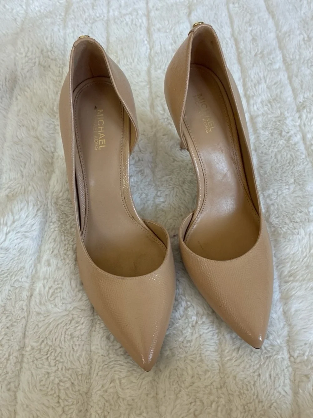 Michael Kors Tan/Nude Pointed Leather Stiletto Pumps